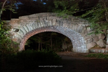 Bubble Pond Bridge Light Painting Acadia National Park