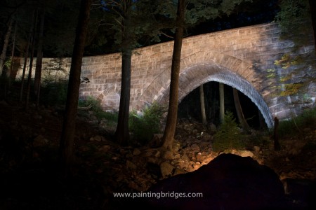 Hemlock Bridge Light Painting Acadia National Park