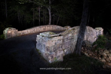 Little Harbor Brook Bridge Light Painting Acadia National Park