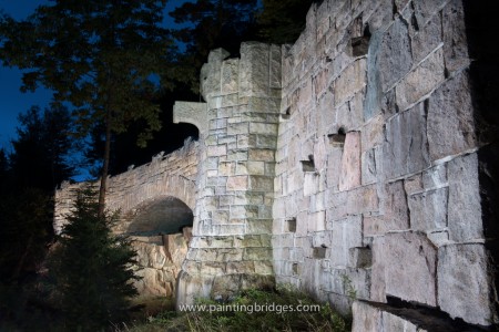 Cliffside Bridge Light Painting Acadia National Park