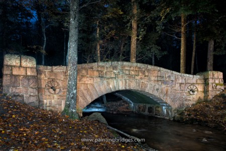 Hadlock Brook Bridge Light Painting Acadia National Park