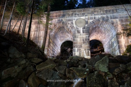 Deer Brook Bridge Light Painting Acadia National Park