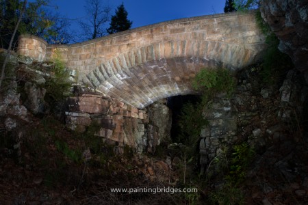 Chasm Brook Bridge Light Painting Acadia National Park