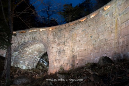 Amphitheater Bridge Light Painting Acadia National Park