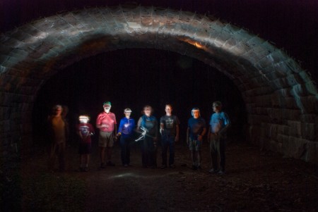 Bubble Pond Bridge Light Painting Acadia National Park