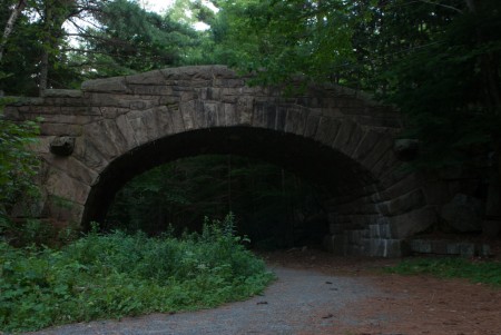 Bubble Pond Bridge Light Painting Acadia National Park