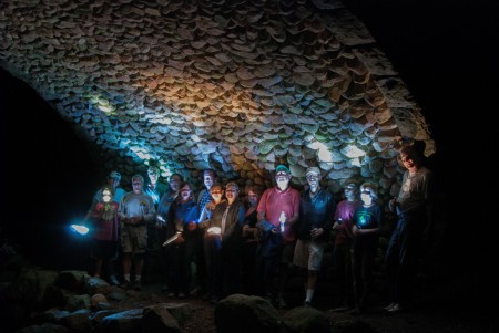 Cobblestone Bridge Light Painting Acadia National Park