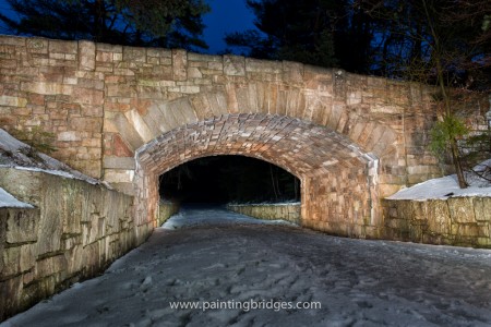 Jordan Pond Road Bridge Light Painting, Acadia National Park